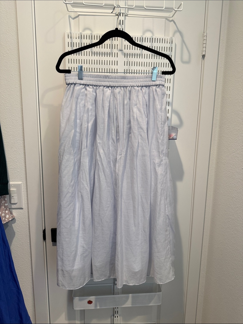 H&M Light Blue A-Line Midi Skirt